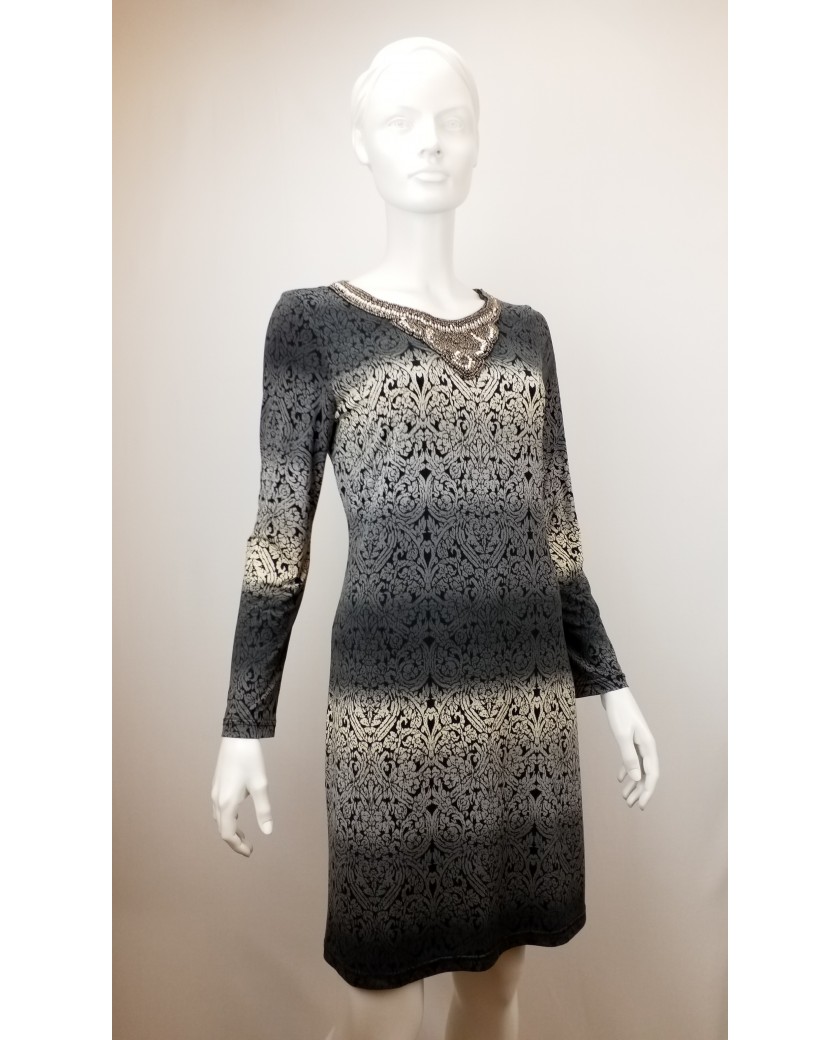 Long sleeved luxury fine knit jersey dress Long sleeved luxury fine knit jersey dress