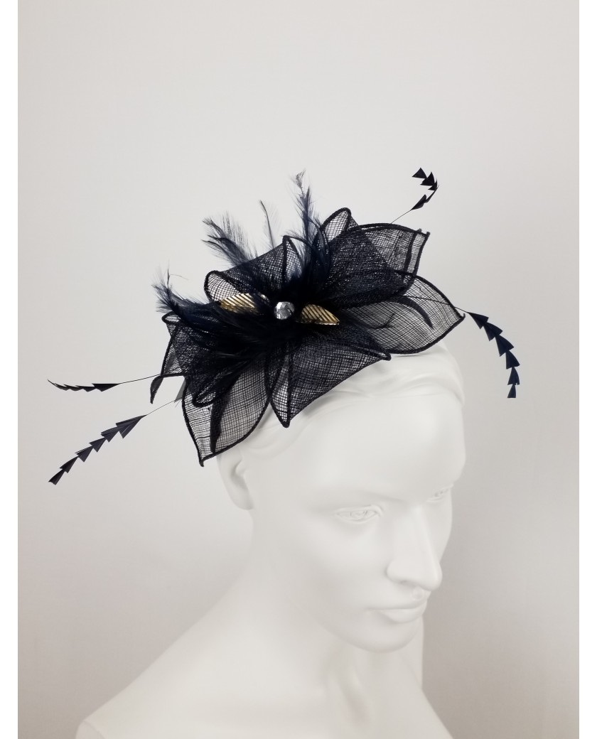 ORO by RACHEL HORNER Navy fascinator ORO by RACHEL HORNER Navy fascinator