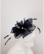 ORO by RACHEL HORNER Navy fascinator ORO by RACHEL HORNER Navy fascinator
