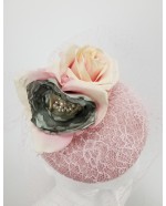 ORO by RACHEL HORNER Pink Rose button fascinator ORO by RACHEL HORNER Pink Rose button fascinator