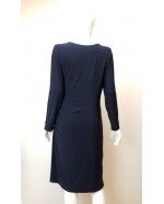 Luxury fine knit stretch dress Dark Navy