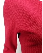 Long sleeved Deep Red stretch dress