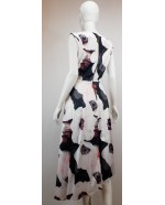 Asymmetrical hemline Mauve & Pewter floral dress Asymmetrical hemline Mauve & Pewter floral dress