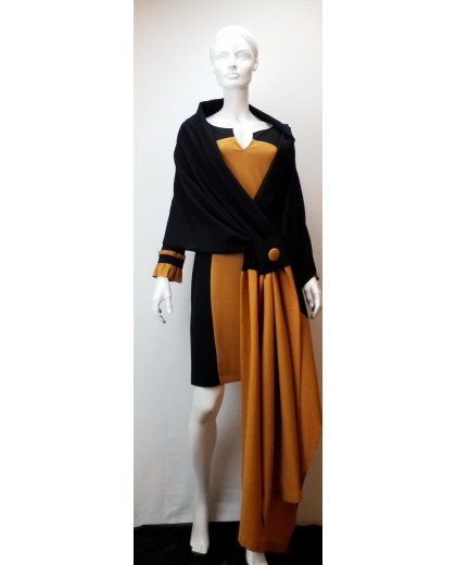 ORO by RACHEL HORNER Black & Mustard Wrap ORO by RACHEL HORNER Black & Mustard Wrap