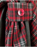ORO by RACHEL HORNER Red & Grey Wool Wrap