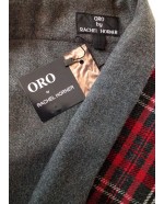 ORO by RACHEL HORNER Red & Grey Wool Wrap